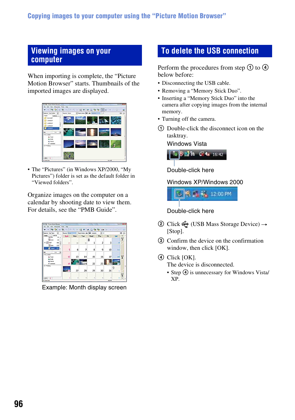 Viewing images on your computer | Sony DSC-T500 User Manual | Page 96 / 135