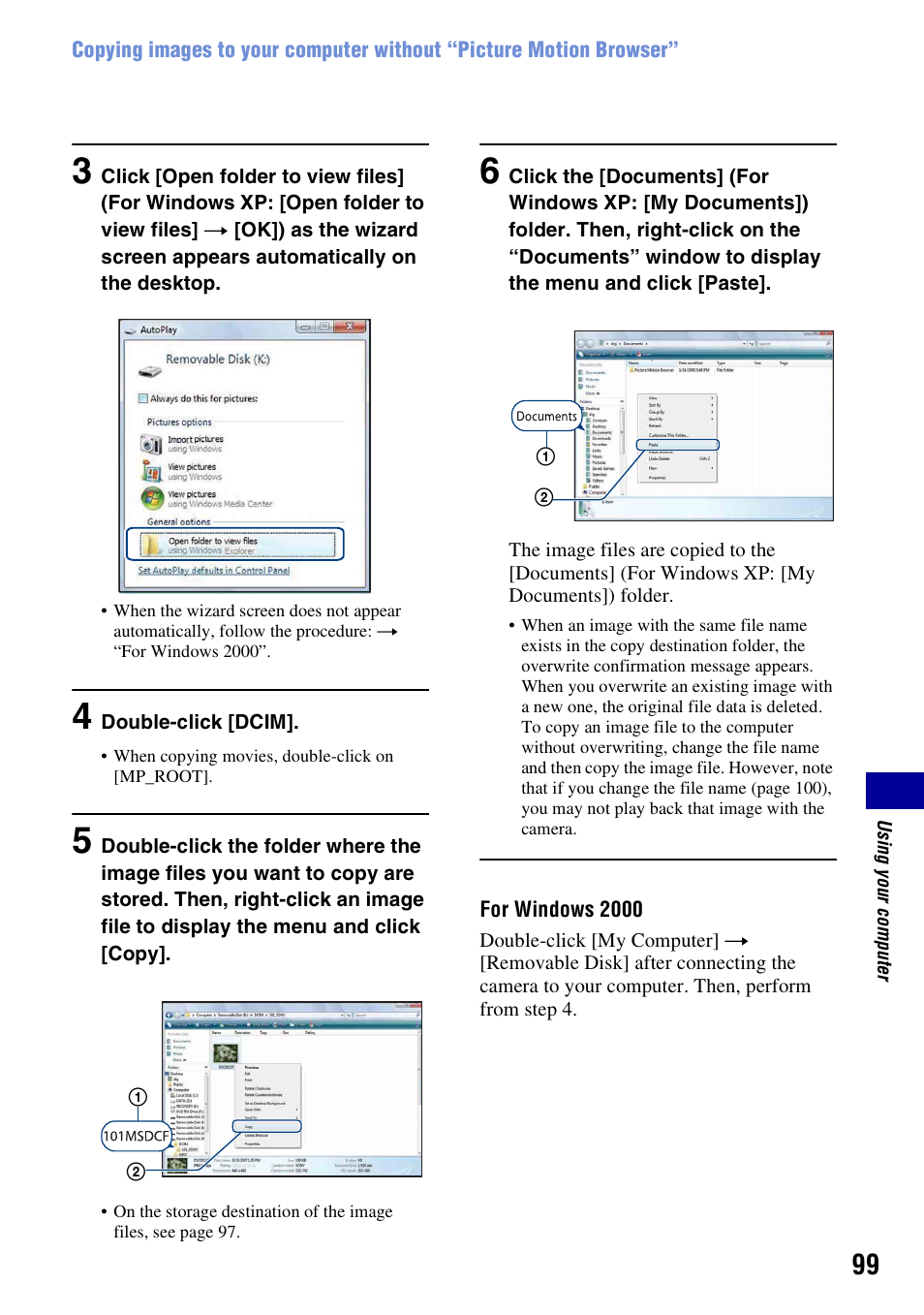 Sony DSC-T500 User Manual | Page 99 / 135