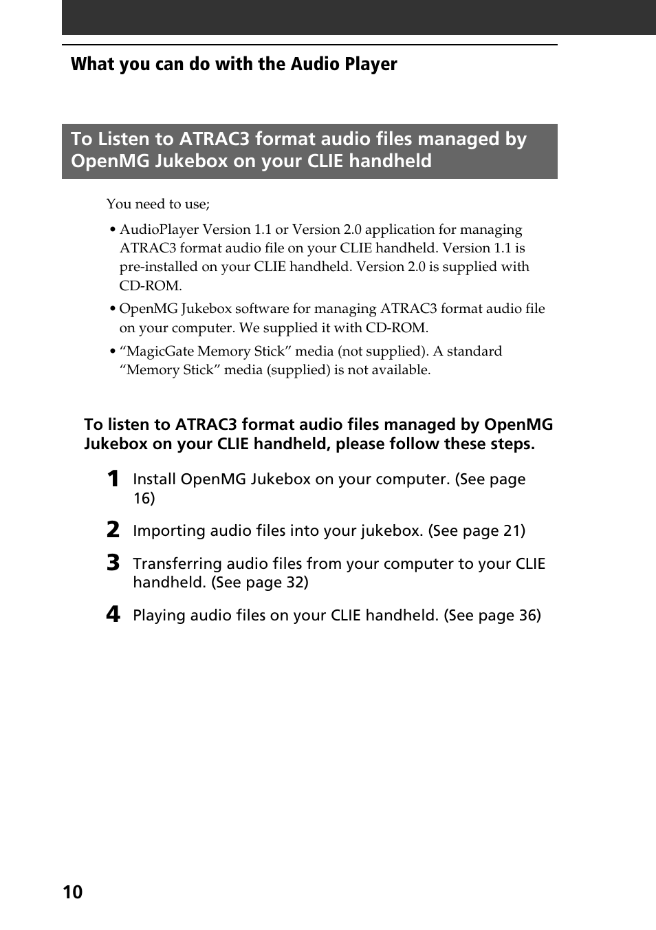Sony PEG-N710C User Manual | Page 10 / 104