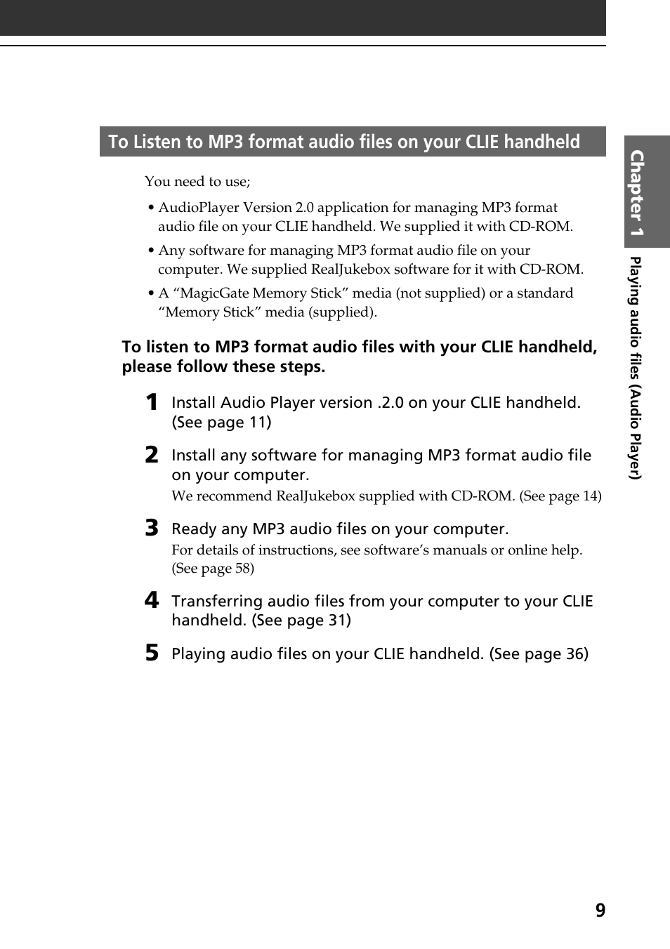 Sony PEG-N710C User Manual | Page 9 / 104