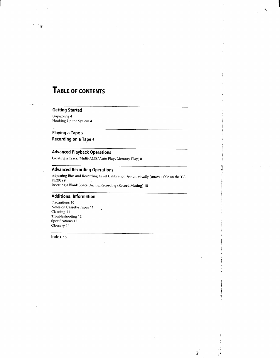 Sony TC-KE400S User Manual | Page 3 / 15