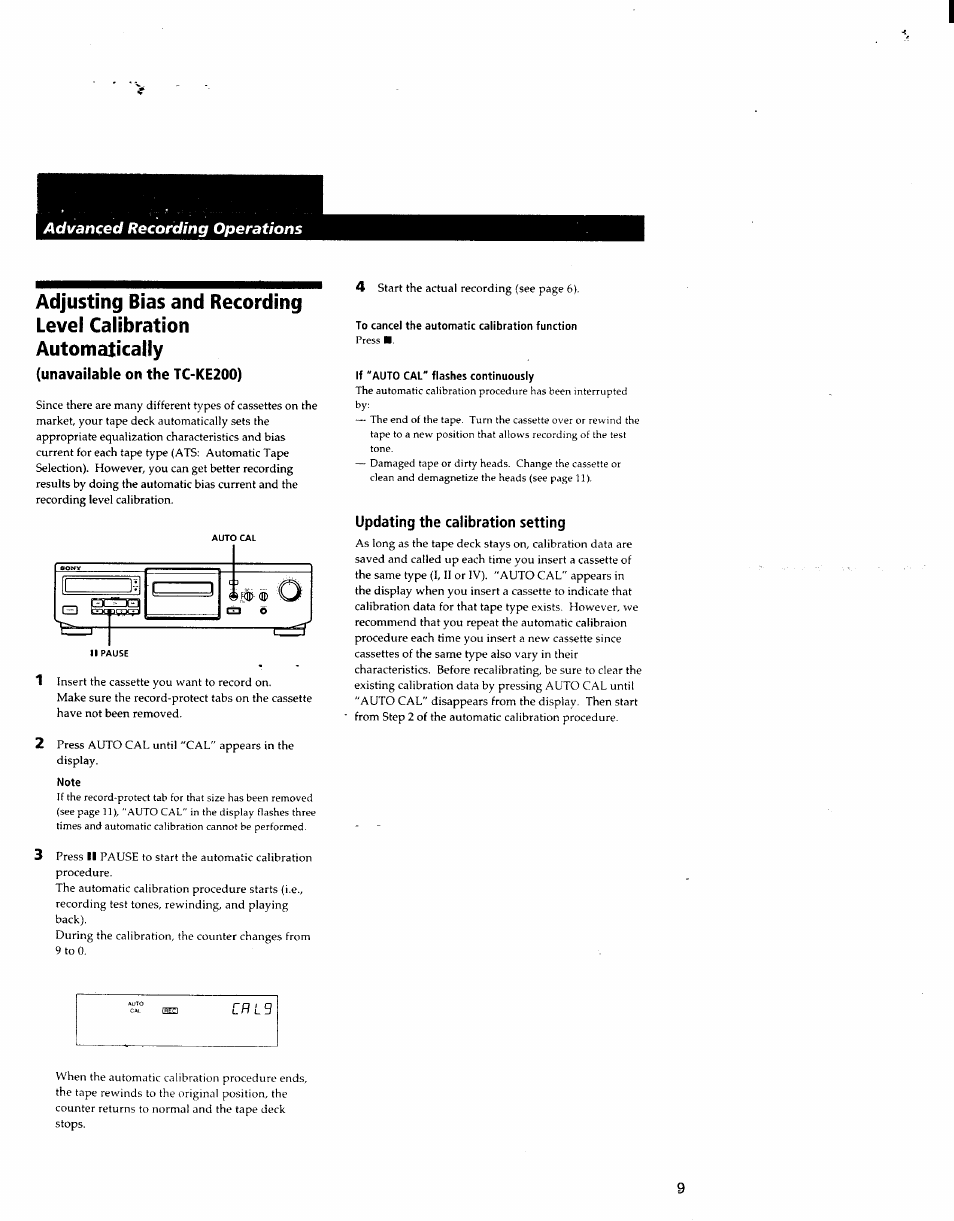 Sony TC-KE400S User Manual | Page 9 / 15