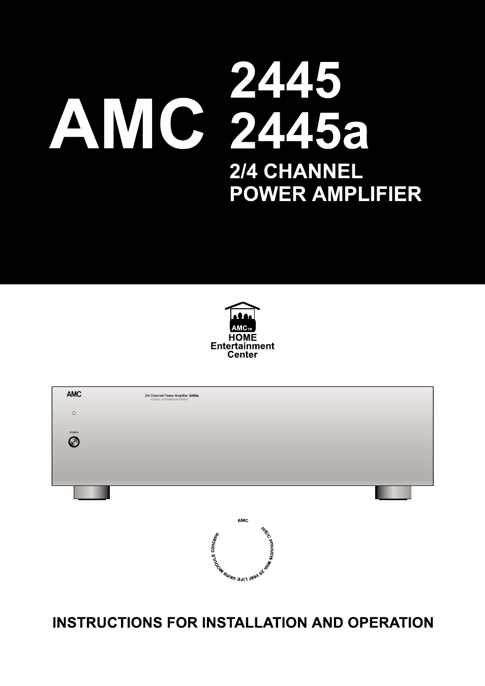 AMC 2445a User Manual | 12 pages