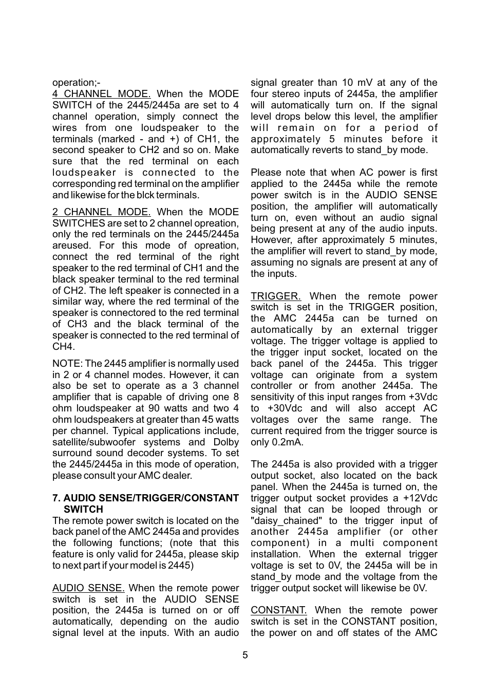 AMC 2445a User Manual | Page 7 / 12