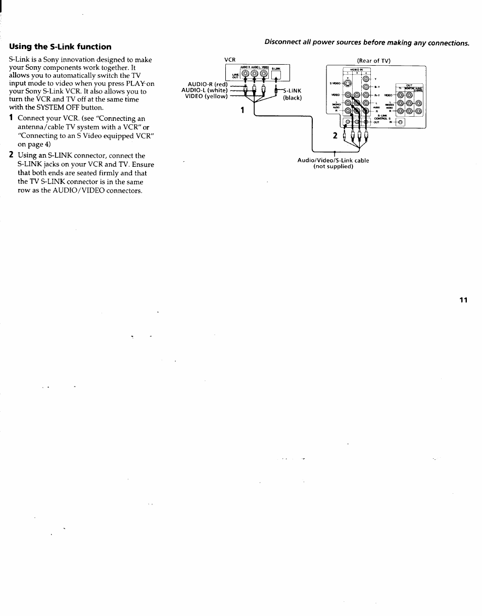 Using the s-link function | Sony KV-32XBR48 User Manual | Page 13 / 41