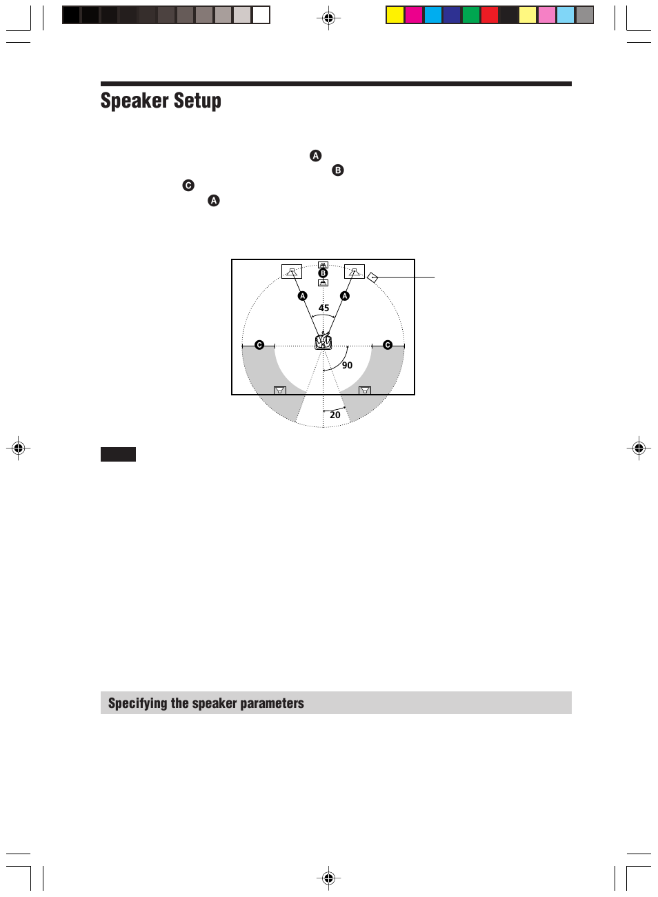 Speaker setup | Sony HT-C800DP User Manual | Page 26 / 84