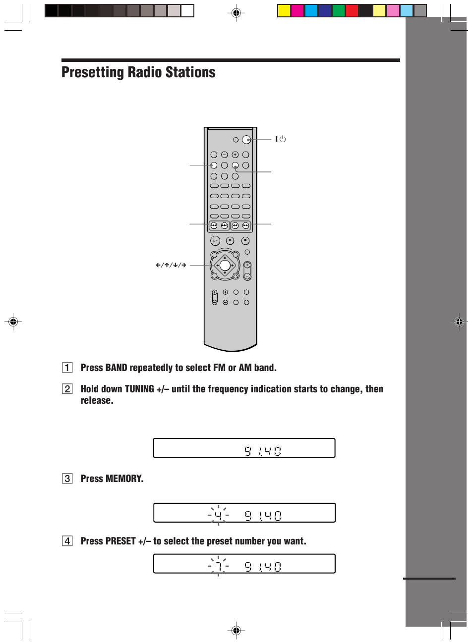 Presetting radio stations, Getting star ted, A preset number appears on the front panel display | Continued | Sony HT-C800DP User Manual | Page 27 / 84