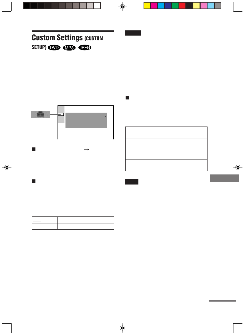 Custom settings (custom setup), Custom settings | Sony HT-C800DP User Manual | Page 67 / 84