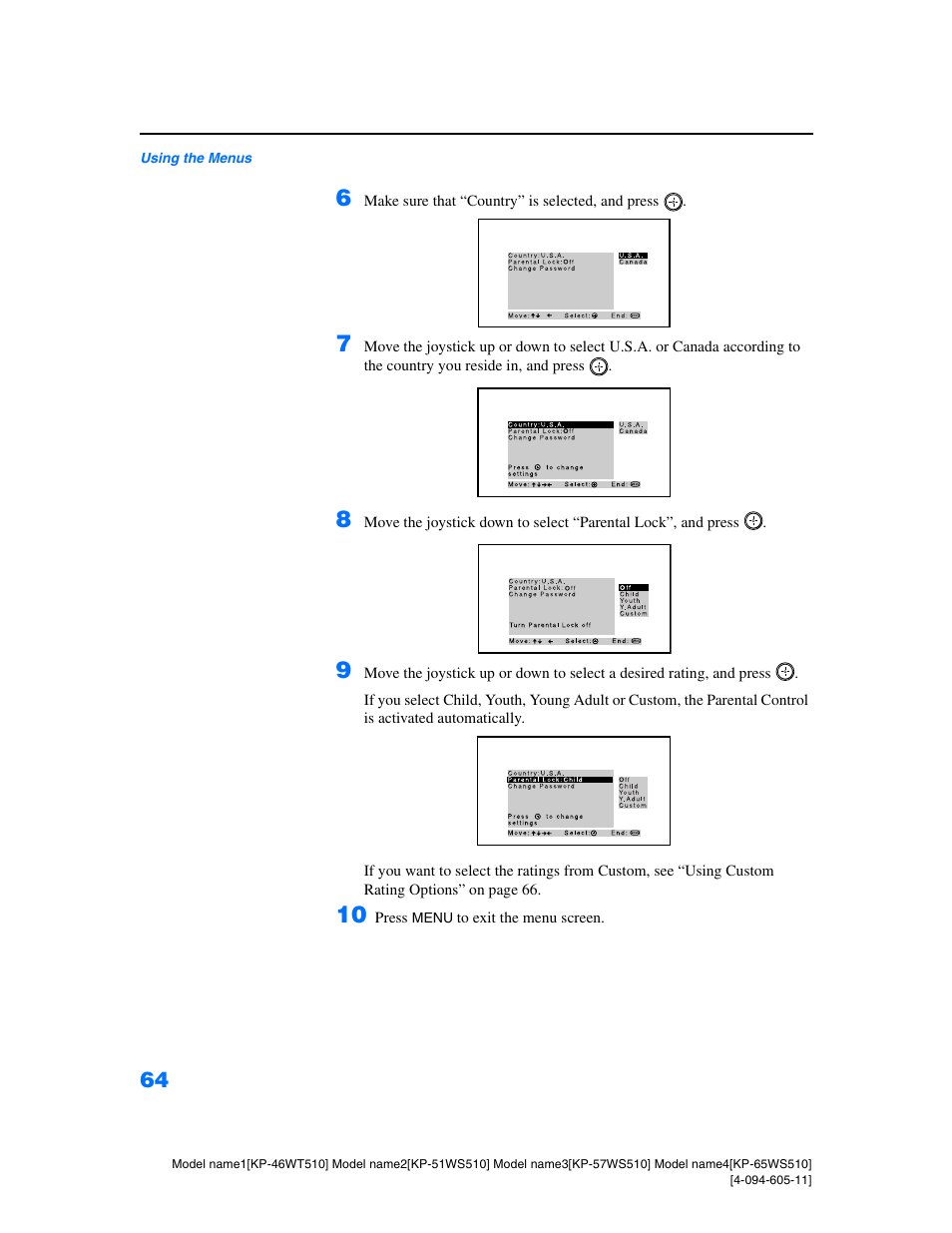 Sony KP-57WS510 User Manual | Page 64 / 83