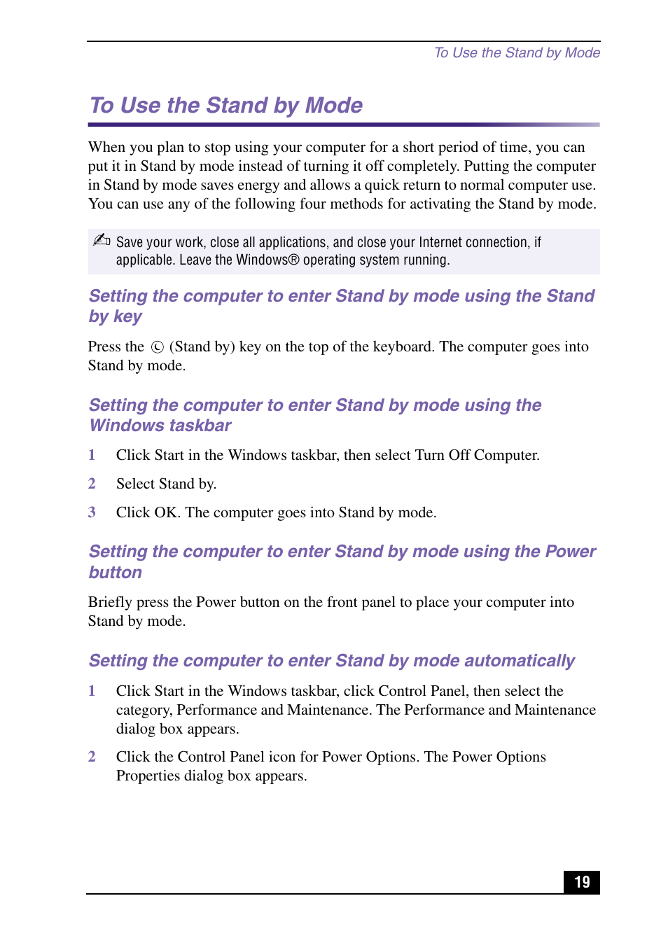 Sony PCV-LX920 User Manual | Page 19 / 56