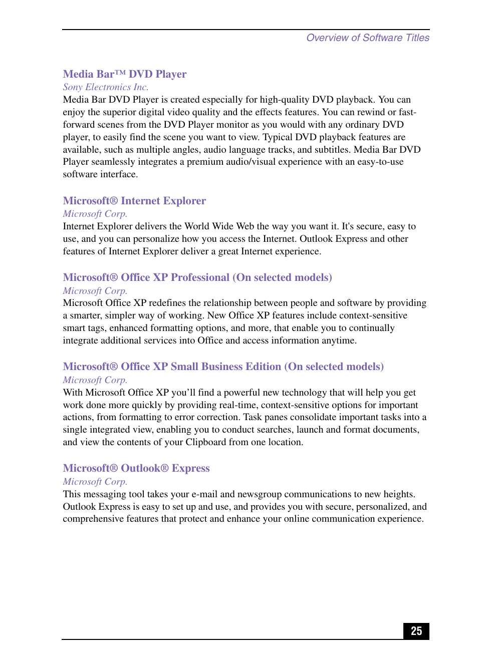 Sony PCV-LX920 User Manual | Page 25 / 56