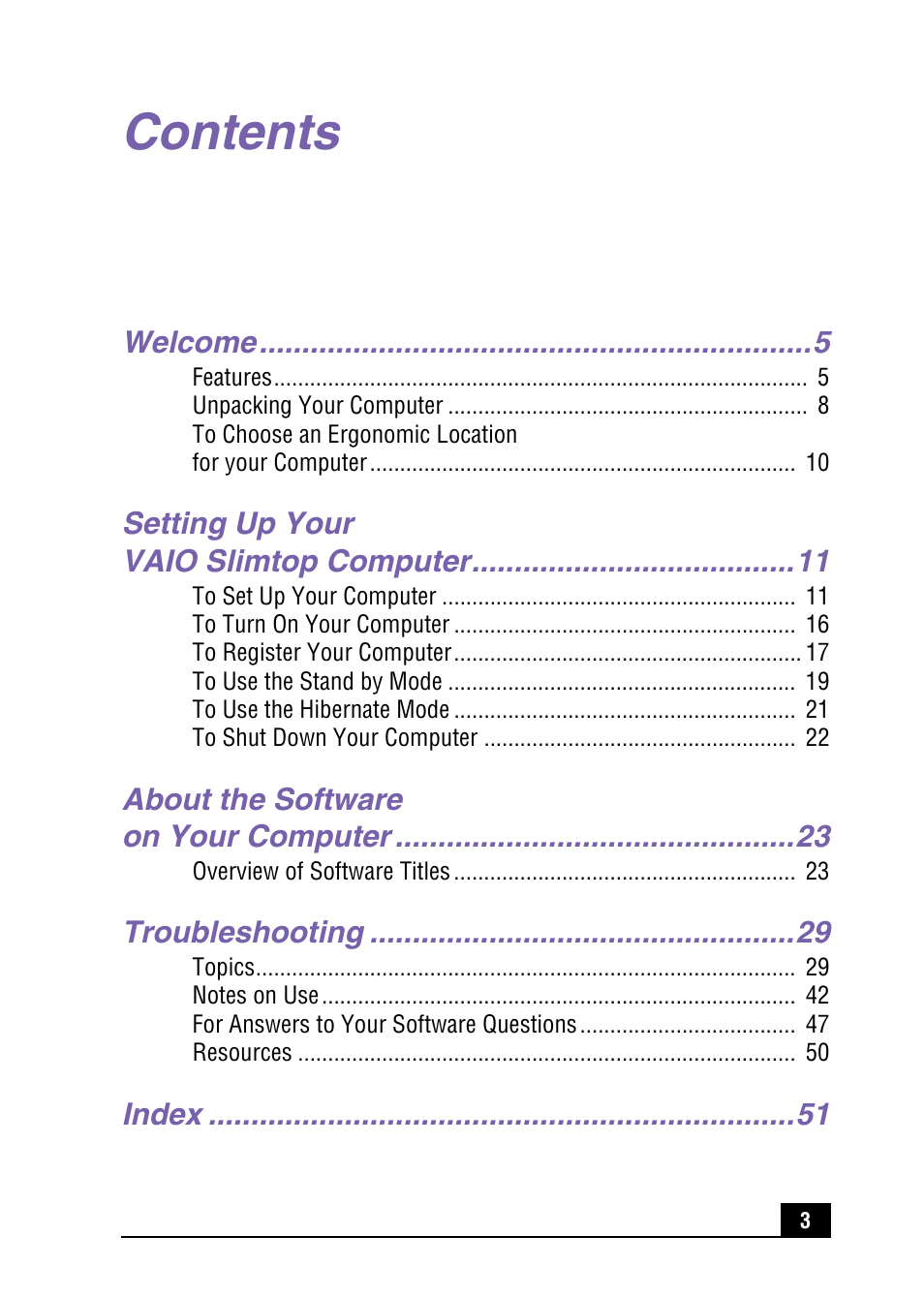 Sony PCV-LX920 User Manual | Page 3 / 56