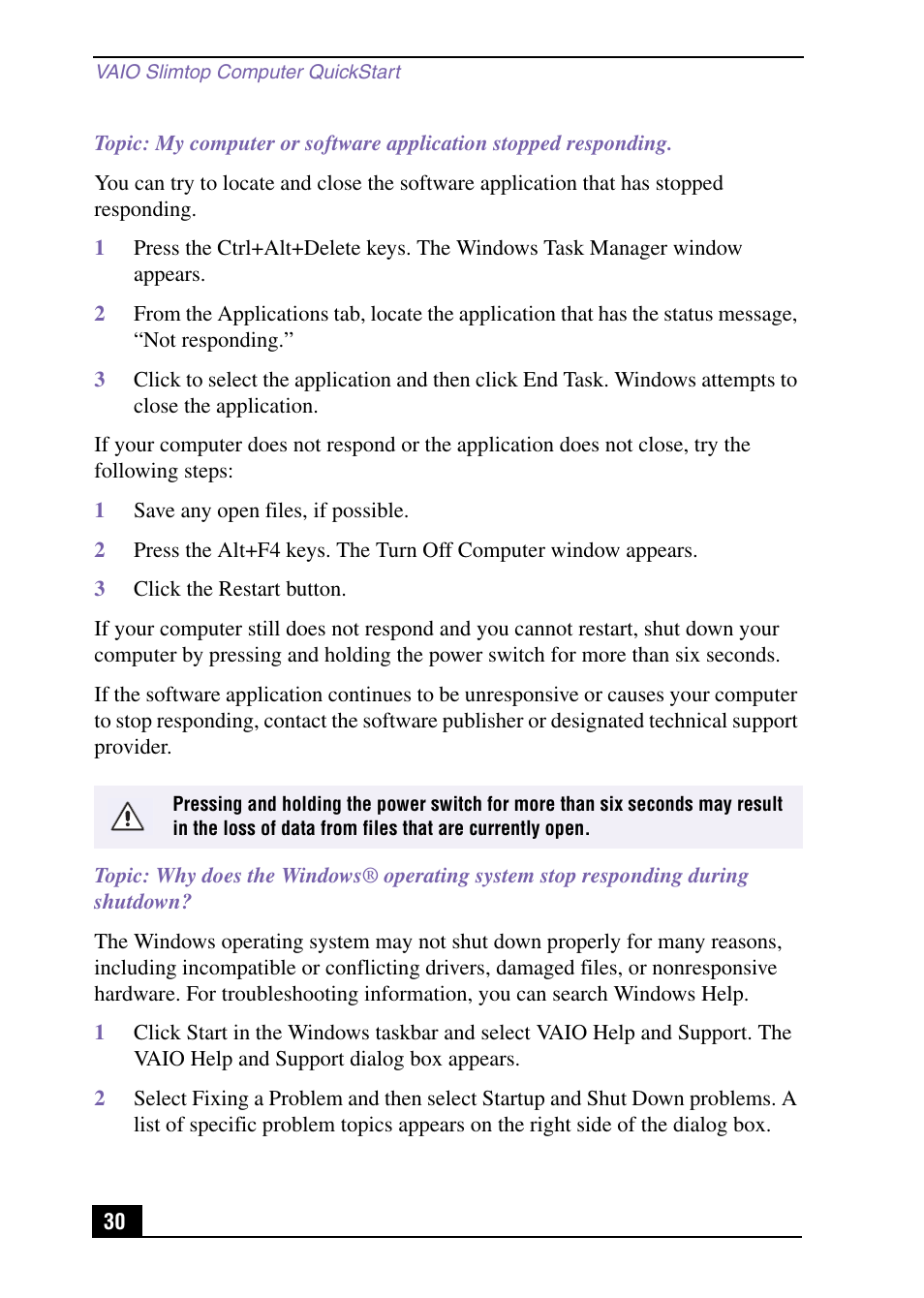 Sony PCV-LX920 User Manual | Page 30 / 56