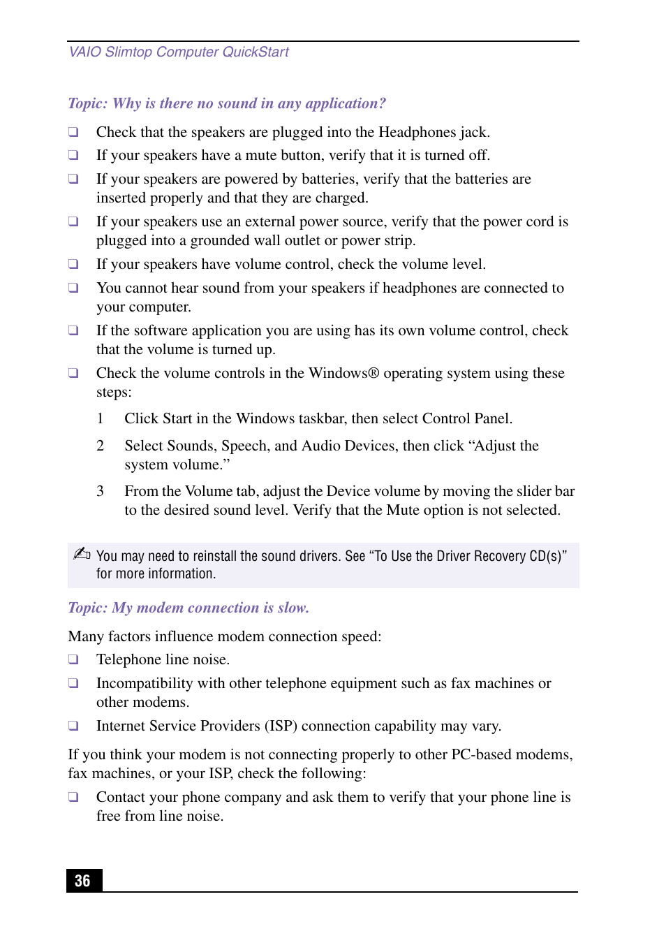 Sony PCV-LX920 User Manual | Page 36 / 56