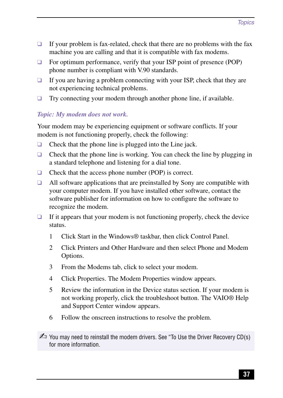 Sony PCV-LX920 User Manual | Page 37 / 56