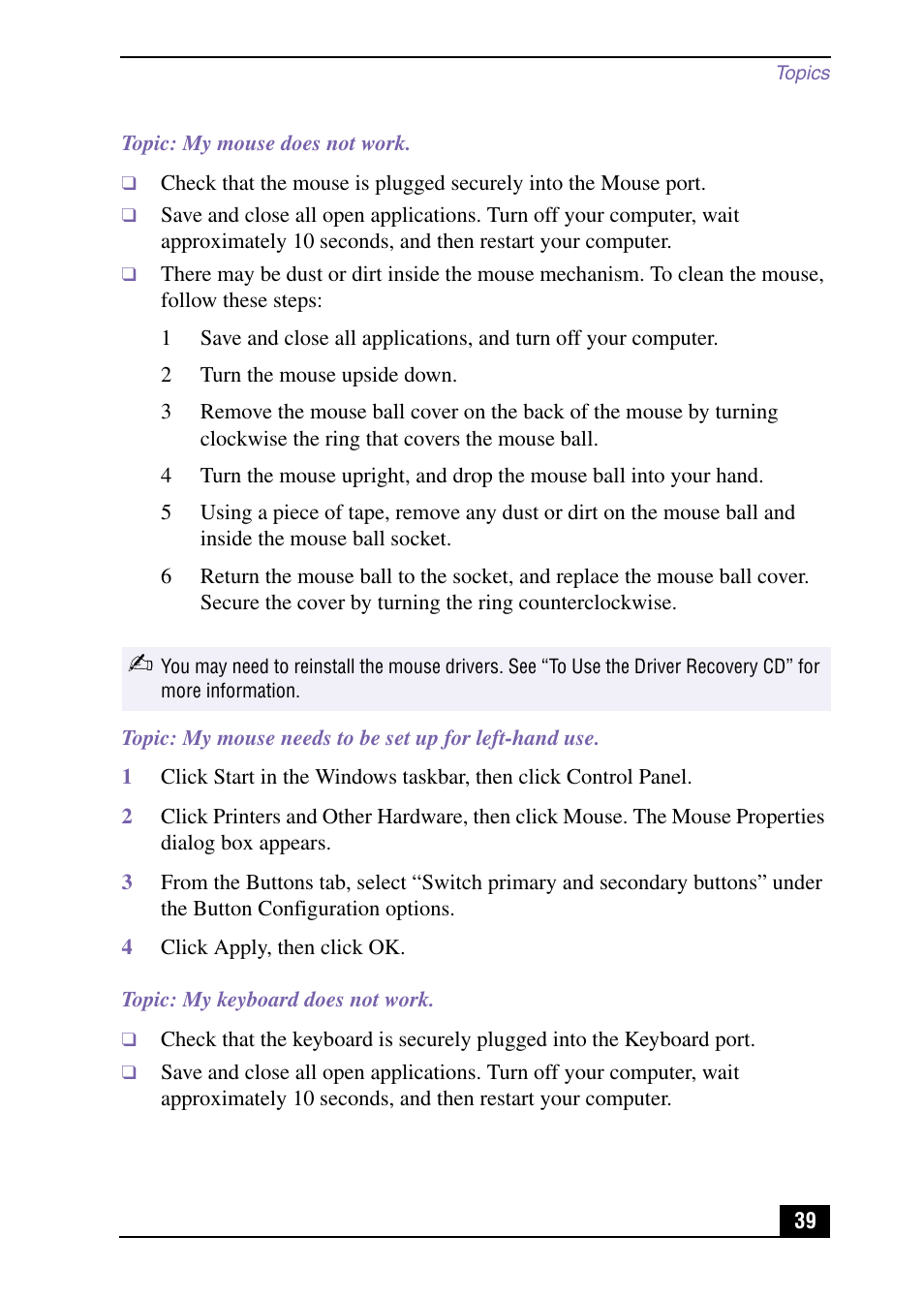 Sony PCV-LX920 User Manual | Page 39 / 56