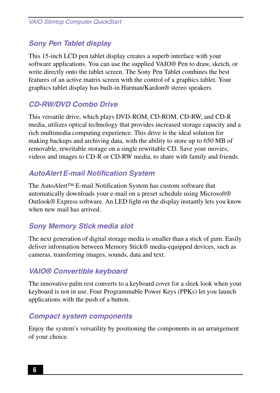 Sony PCV-LX920 User Manual | Page 6 / 56