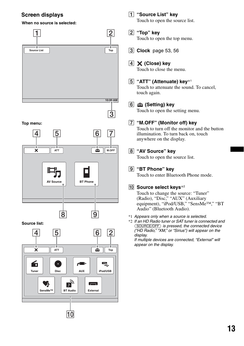 Sony XAV-72BT User Manual | Page 13 / 228