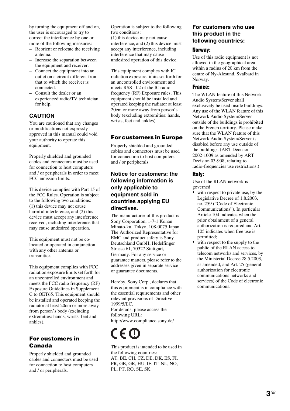 Sony NAS-SV20i User Manual | Page 3 / 95