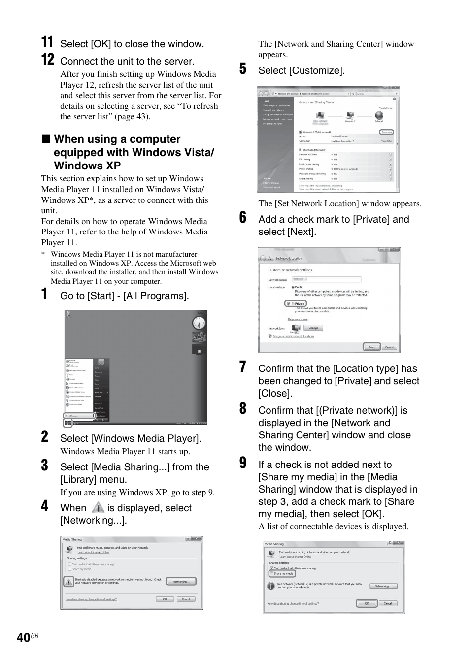 E 40 | Sony NAS-SV20i User Manual | Page 40 / 95