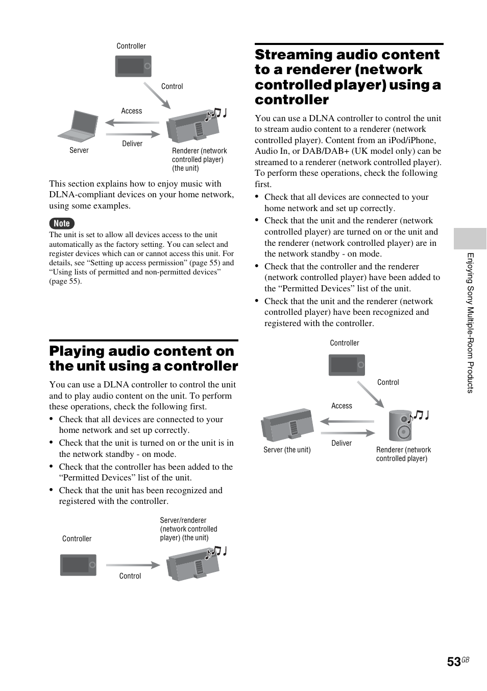 Using a controller | Sony NAS-SV20i User Manual | Page 53 / 95