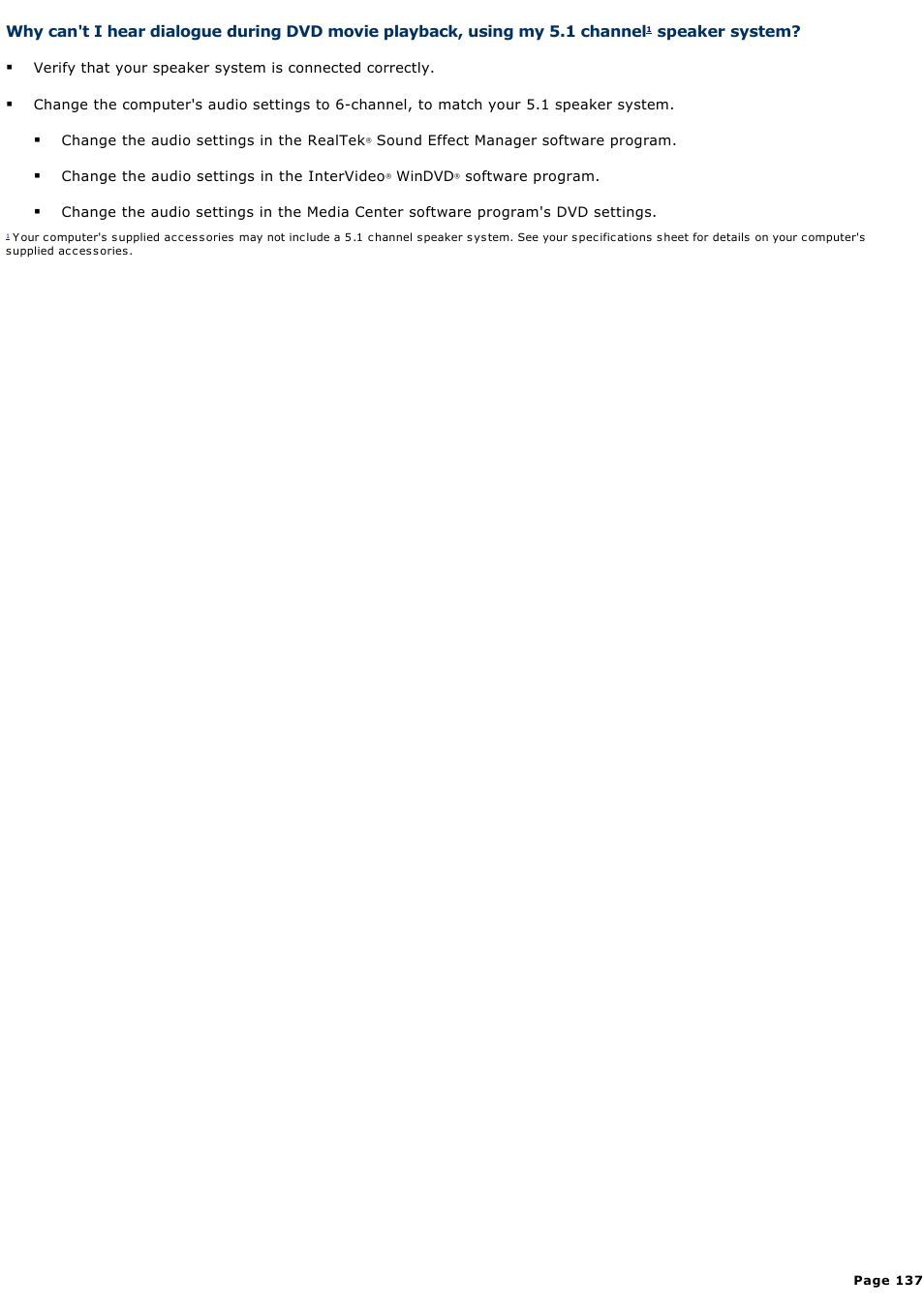 Sony VGC-V520G User Manual | Page 137 / 157