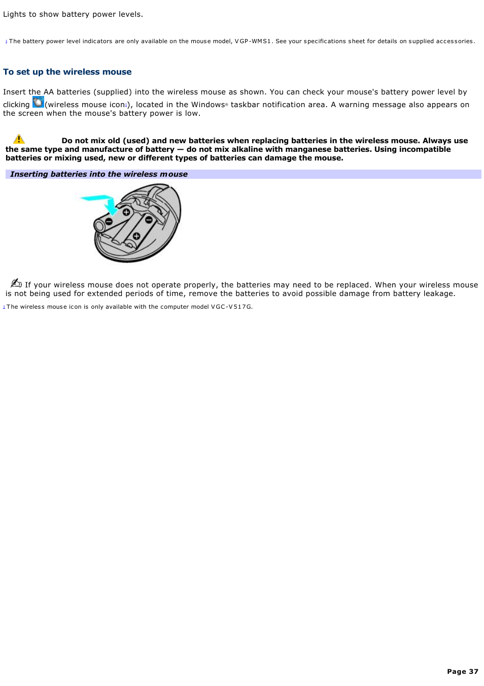 Sony VGC-V520G User Manual | Page 37 / 157