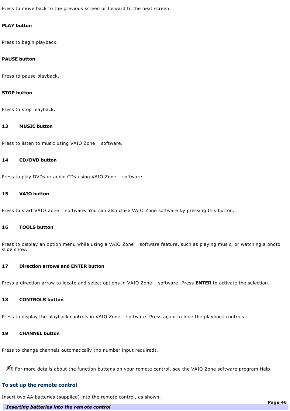 Sony VGC-V520G User Manual | Page 46 / 157