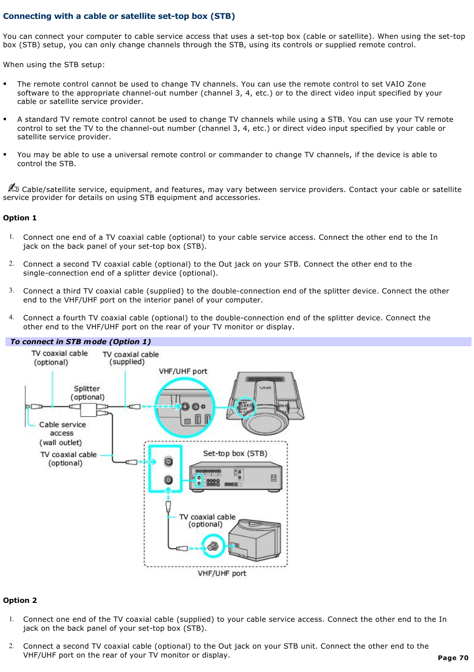 Sony VGC-V520G User Manual | Page 70 / 157