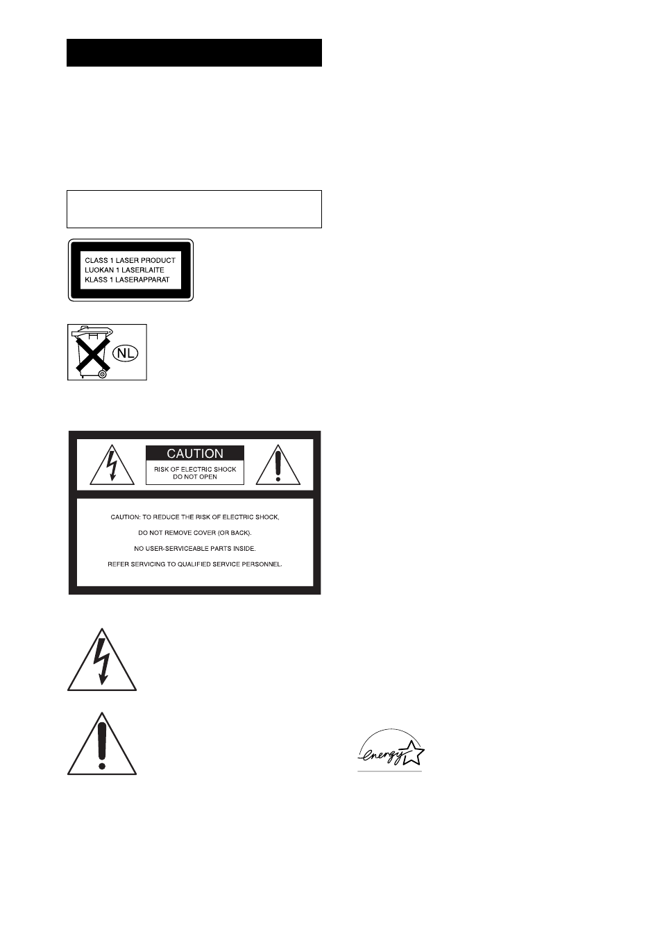 Warning | Sony SS-RG440 User Manual | Page 2 / 40