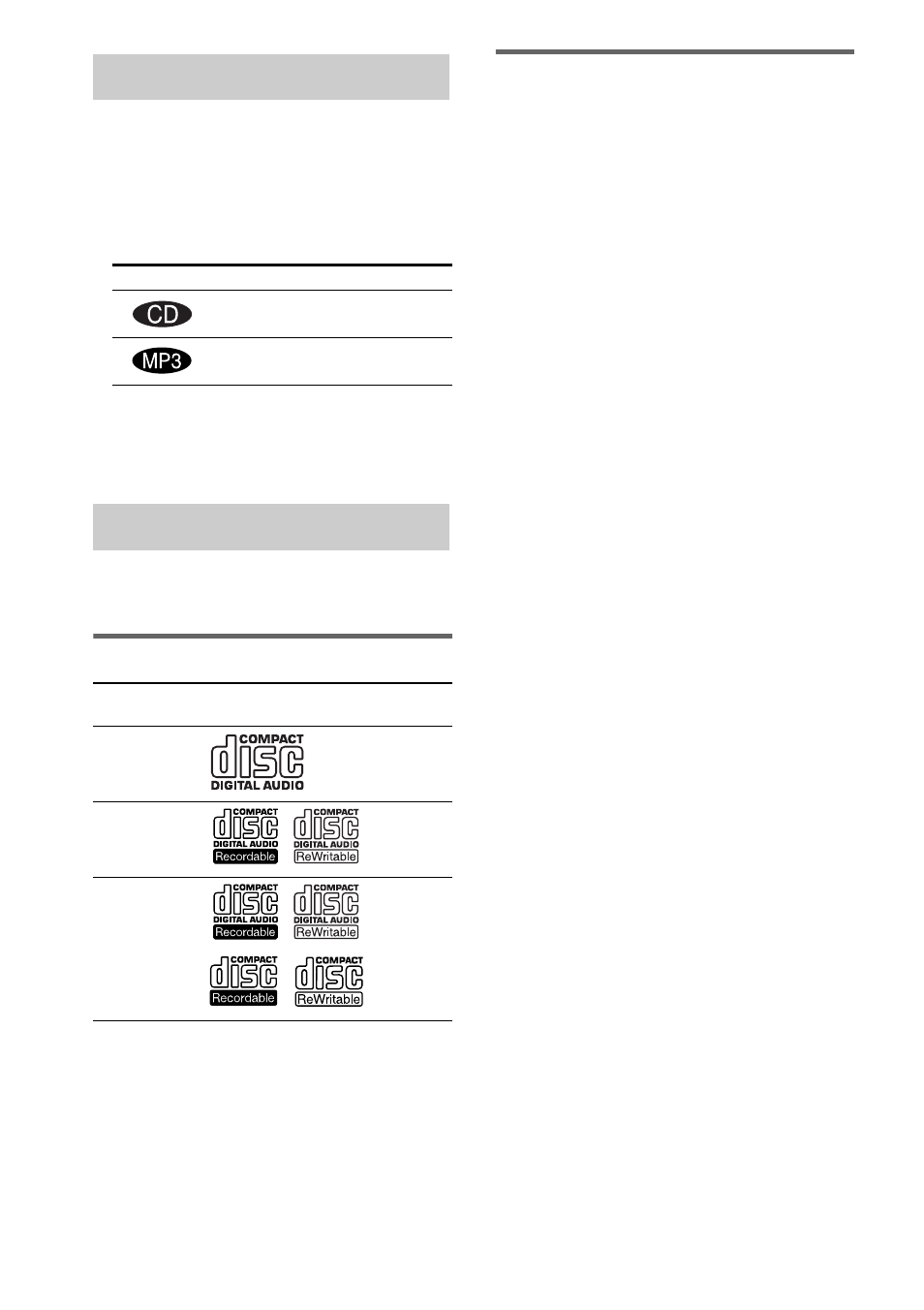 How to use this manual, Playable discs, How to use this manual playable discs | List of playable discs, Discs that this system cannot play | Sony SS-RG440 User Manual | Page 4 / 40