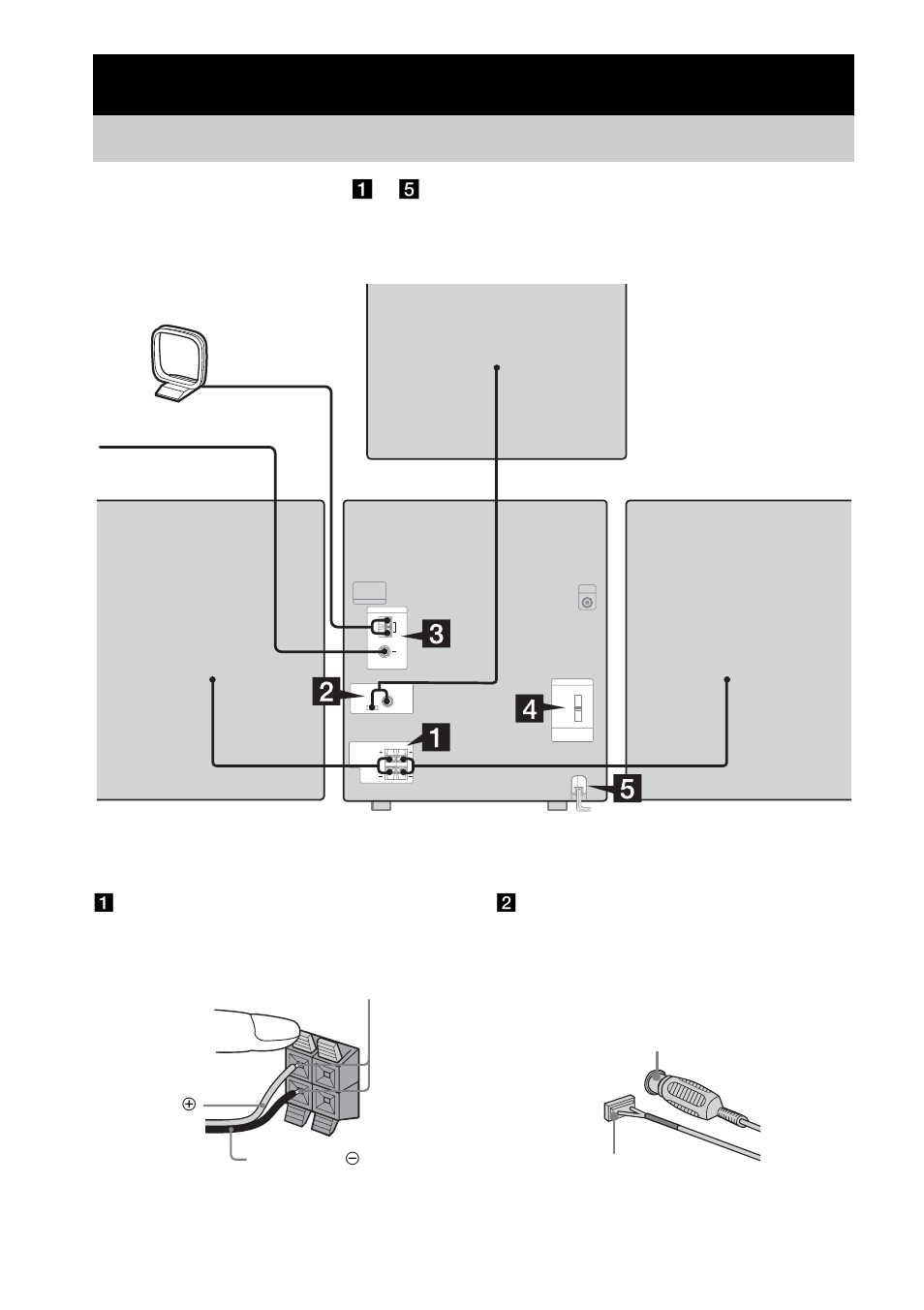 Getting started, Hooking up the system | Sony SS-RG440 User Manual | Page 6 / 40