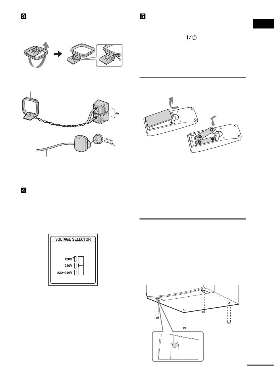 Attaching the speaker pads | Sony SS-RG440 User Manual | Page 7 / 40