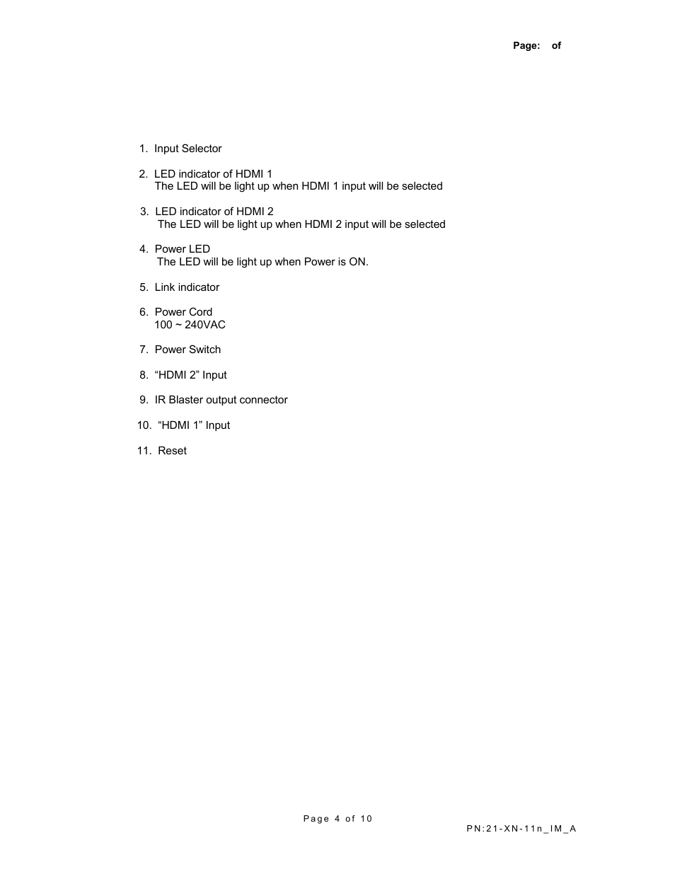 AMC Wireless HDMI Video Link XN-11n User Manual | Page 4 / 10
