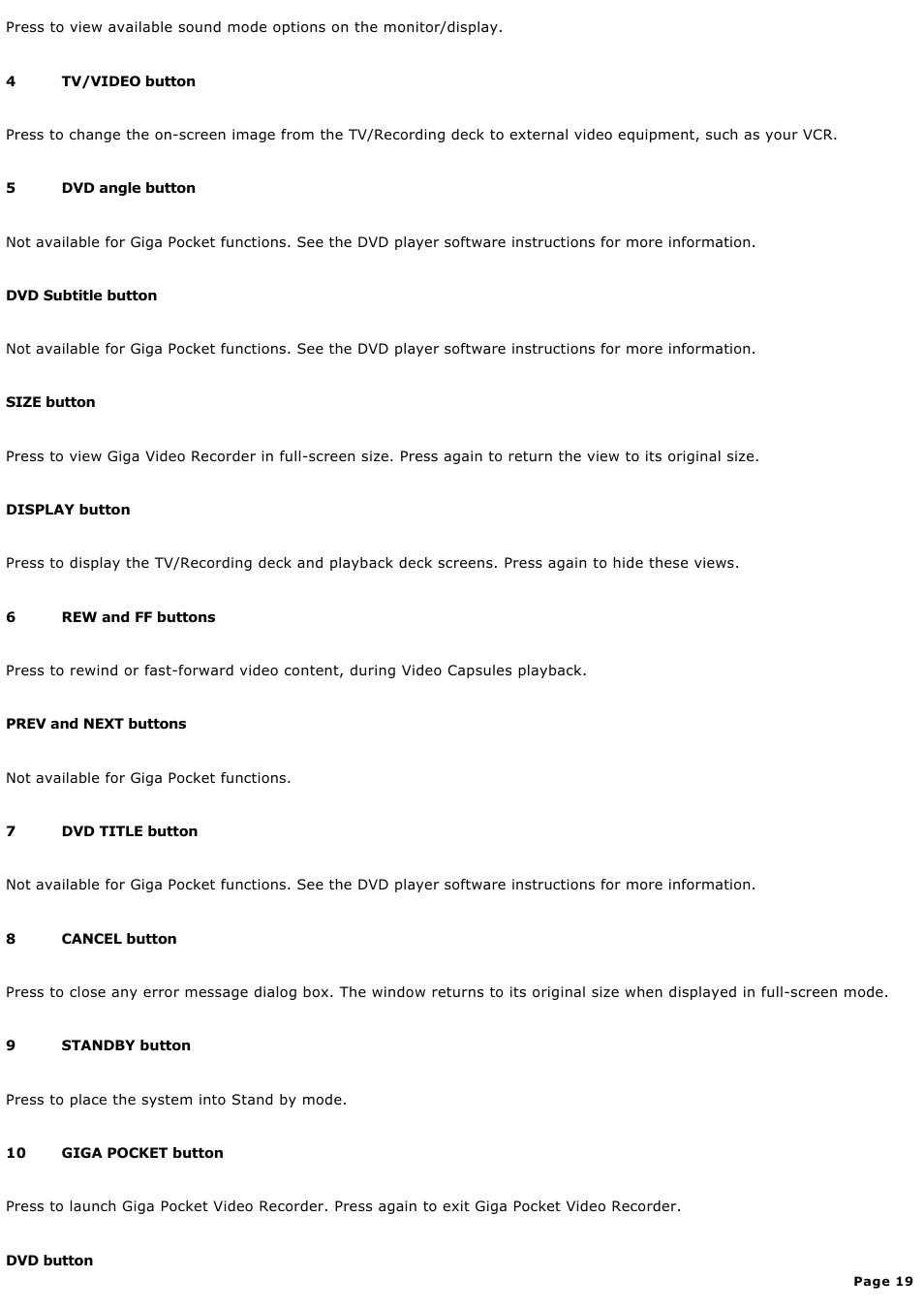 Sony PCV-RX850 User Manual | Page 19 / 119