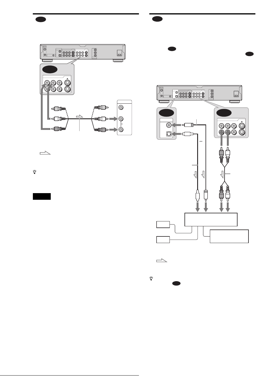 Connecting to your tv, B-2 b-1, Step 4: connecting the audio cords | Pcm/dts/dolby digital | Sony RDR-GX7 User Manual | Page 20 / 112