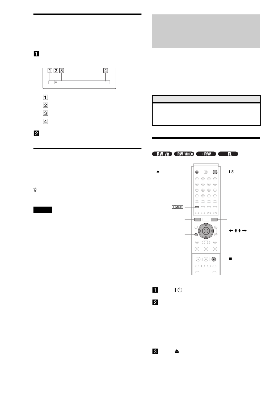 Checking the disc status while recording, Creating chapters in a title, Timer recording | Setting the timer manually (standard) | Sony RDR-GX7 User Manual | Page 40 / 112