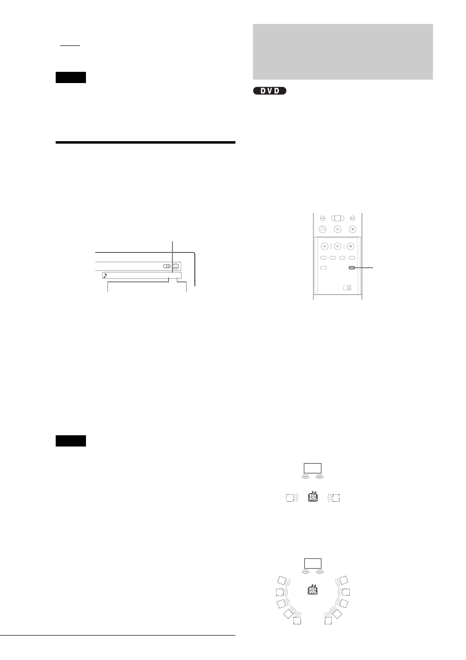 Checking the audio signal format, Tv virtual surround settings (tvs), On (58) | Rs (58), Tv virtual surround modes | Sony RDR-GX7 User Manual | Page 58 / 112
