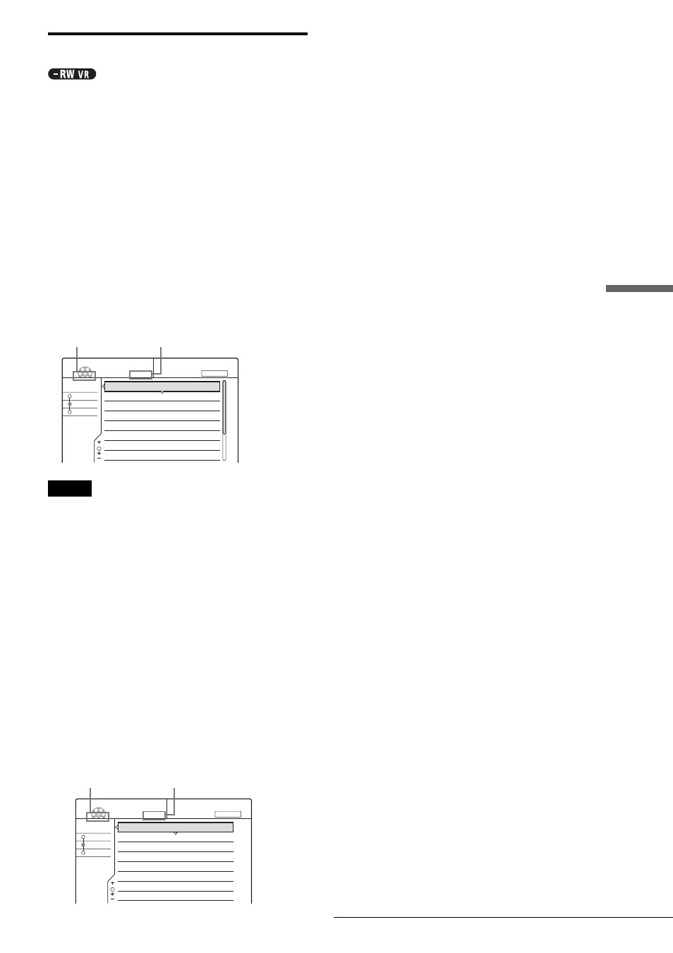 Edit options for dvd-rws (vr mode), Editing the “original, Editing the “playlist | Before editing | Sony RDR-GX7 User Manual | Page 63 / 112