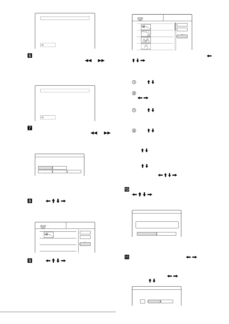 H press, M / m, I press | J when you finish editing the scene list, press, K to use the default name, press | Sony RDR-GX7 User Manual | Page 80 / 112