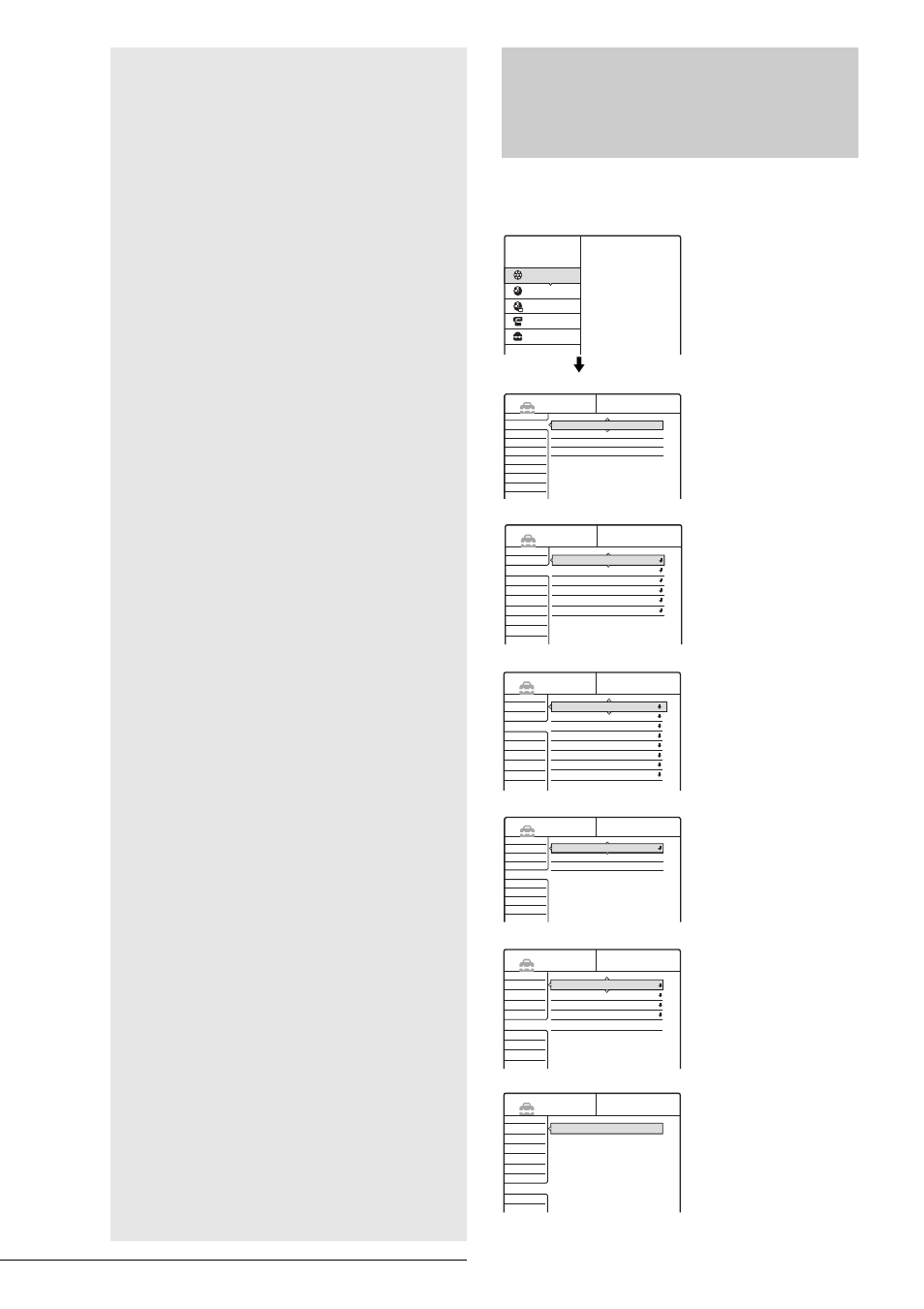 Settings and adjustments, About the setup display structure, System menu | Sony RDR-GX7 User Manual | Page 90 / 112