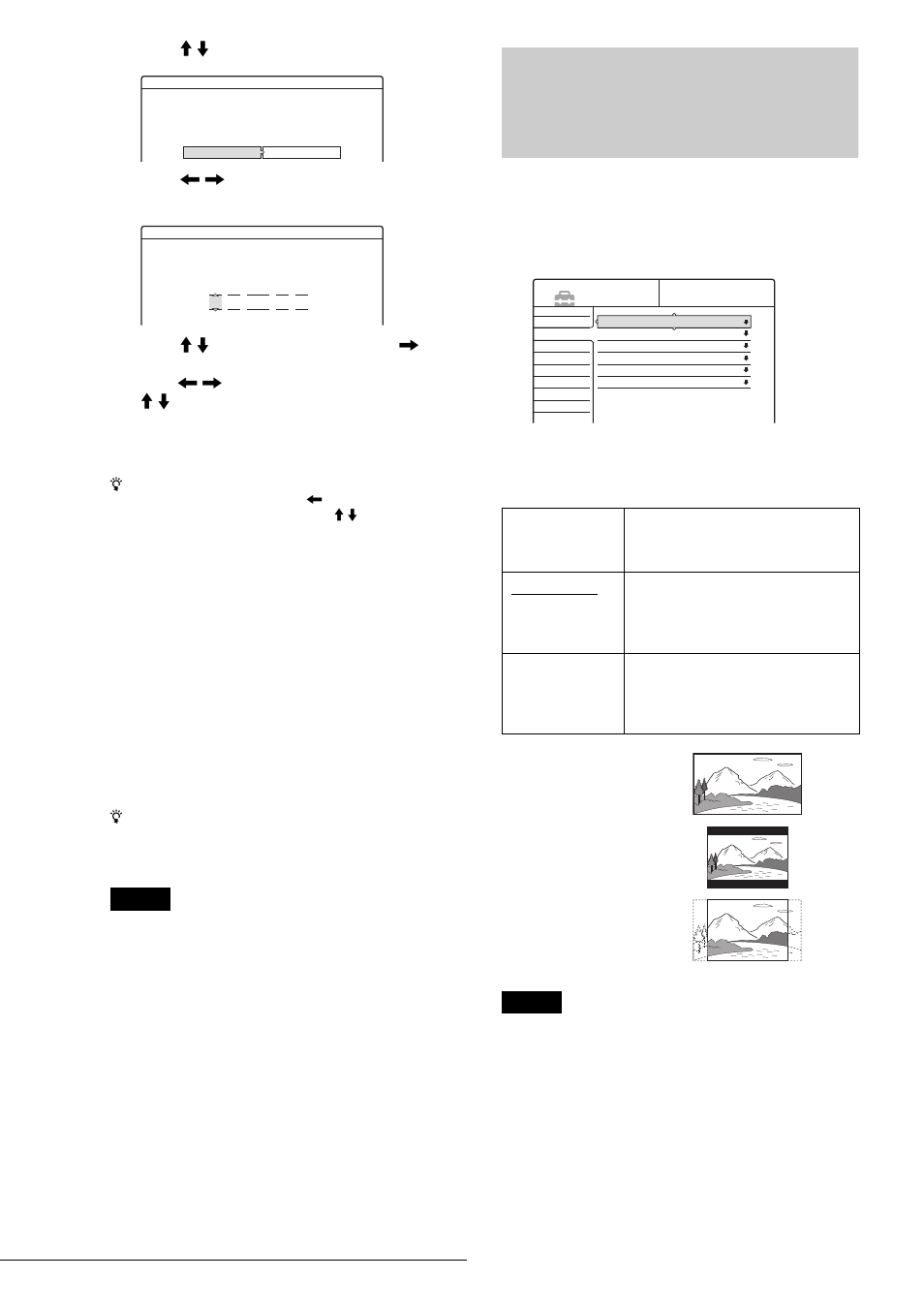 Video settings, Language, Tv type | Sony RDR-GX7 User Manual | Page 94 / 112