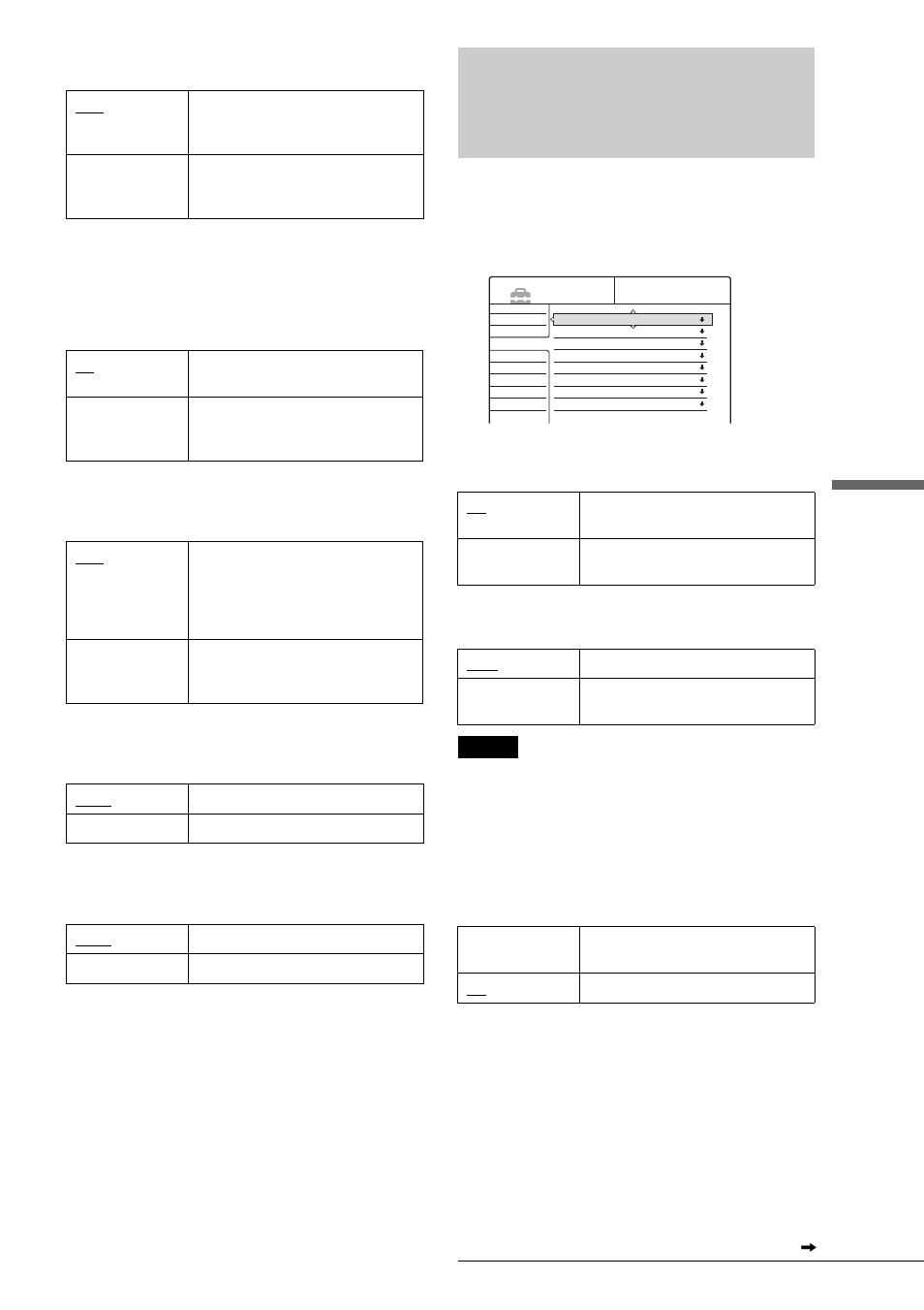 Audio settings, Component black level, Progressive mode | Line1 input, Line3 input, Auto stereo, Tuner audio, Audio att (attenuation) | Sony RDR-GX7 User Manual | Page 95 / 112