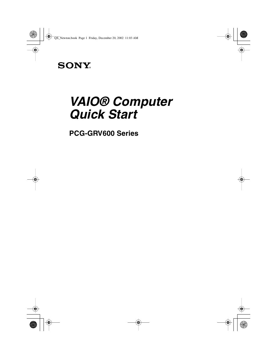 Sony PCG-GRV670 User Manual | 68 pages