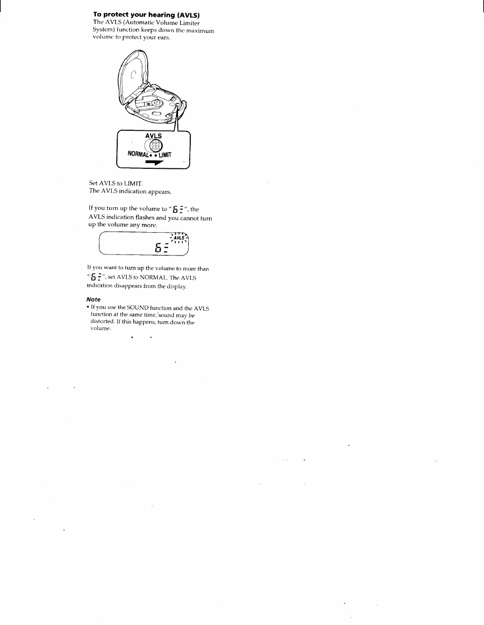 To protect your hearing (avls) | Sony D-ES55 User Manual | Page 12 / 26