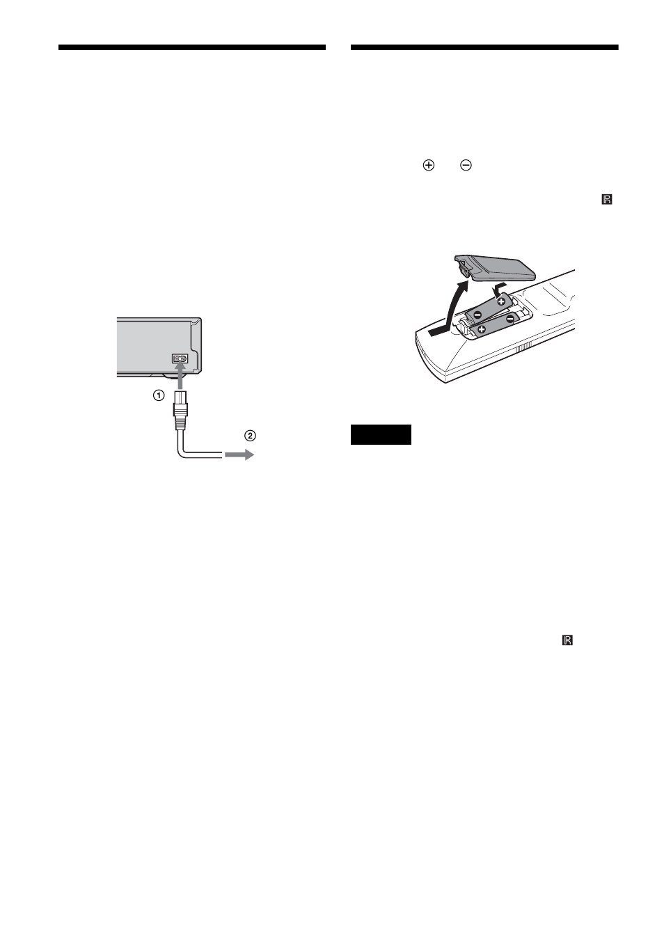 Step 5: connecting the power cord, Step 6: preparing the remote | Sony RDR-GX300 User Manual | Page 20 / 104