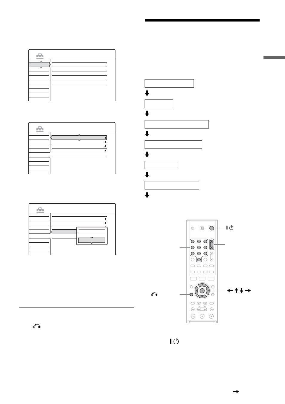 Step 7: easy setup, Finished, Press system menu | Select “setup,” and press enter, Select “options,” and press enter, Select “command mode,” and press enter, Turn on the tv, Press [ / 1, The system menu appears, Press o return | Sony RDR-GX300 User Manual | Page 23 / 104