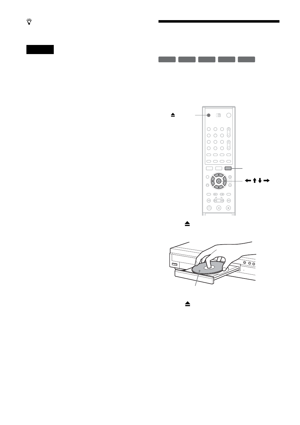 Using the “disc info” screen (disc settings), Press z open/close to close the disc tray, Press tools | Select “disc info.,” and press enter | Sony RDR-GX300 User Manual | Page 34 / 104