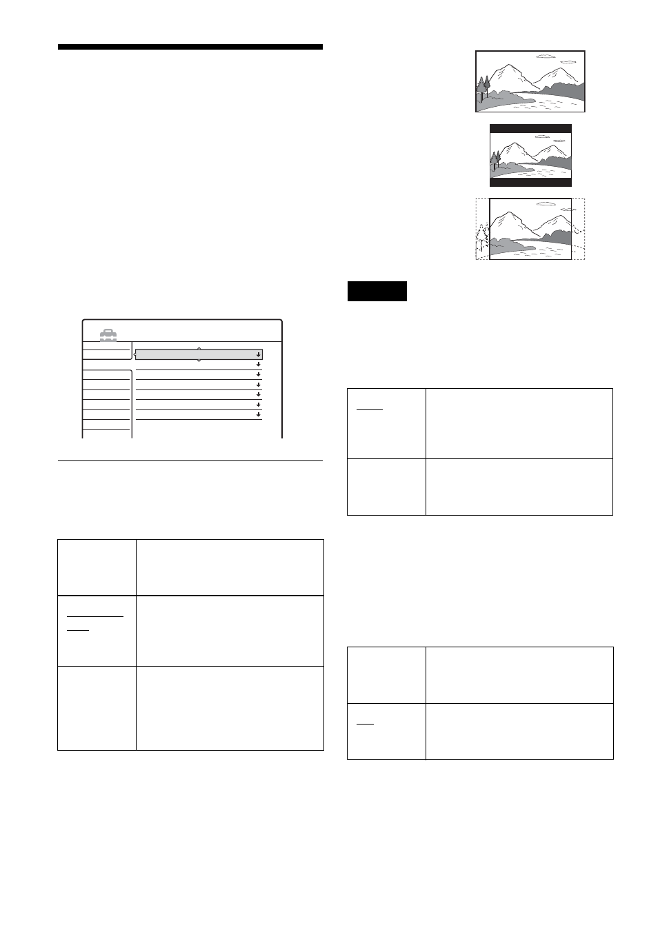 Video settings (video), Select “setup,” and press enter, Select “video,” and press enter | Tv type, Pause mode (dvds only), Y/pb/pr out black level, Selects the picture quality in pause mode | Sony RDR-GX300 User Manual | Page 74 / 104