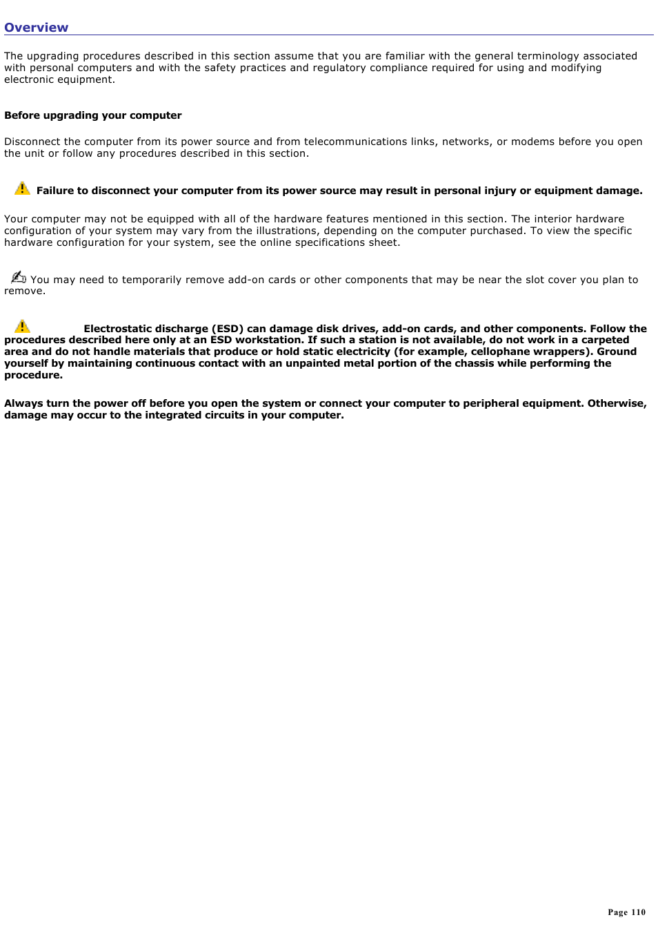 Overview | Sony PCV-RS314P User Manual | Page 110 / 161